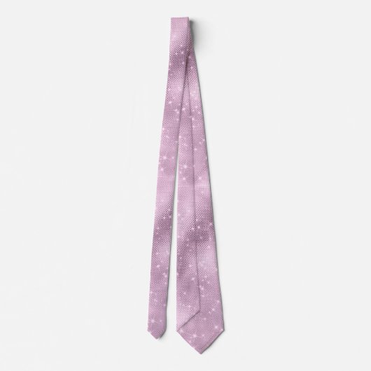 Cravate Parties scintillant rose et blanche (Dos)