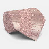 Cravate Parties scintillant rose Gold Blush Disques étince (Roulé)