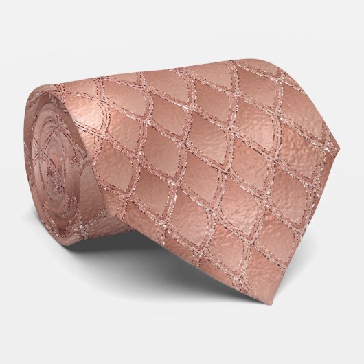 Cravate Parties scintillant rose Ombre Dragon Scales Crava (Roulé)