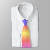 Cravate Parties scintillant Rose or rose violet jaune Ombr (Attaché)