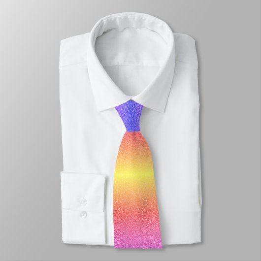 Cravate Parties scintillant Rose or rose violet jaune Ombr (Attaché)