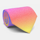 Cravate Parties scintillant Rose or rose violet jaune Ombr (Roulé)