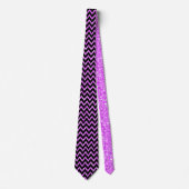 Cravate Parties scintillant rose vif et moderne Chevron no (Devant)