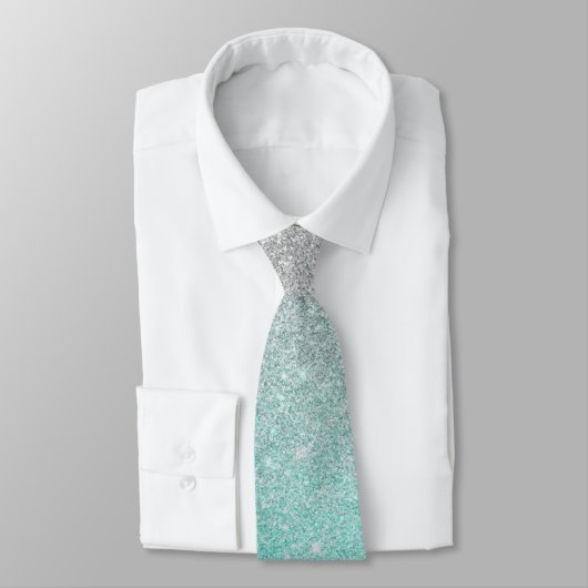 Cravate Parties scintillant tendance Ombre Silver Blue (Attaché)