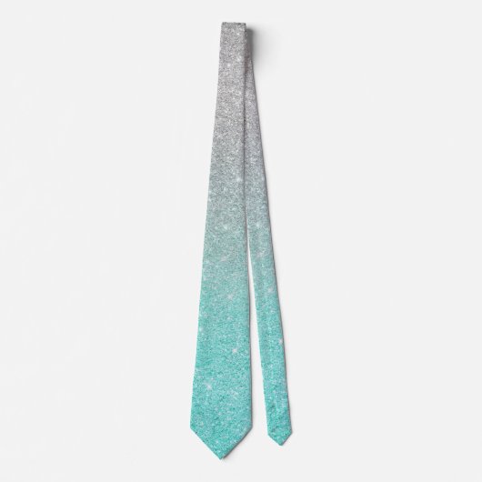 Cravate Parties scintillant tendance Ombre Silver Blue (Devant)