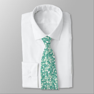 Cravate Parties scintillant Verte Et Blanc À La Menthe