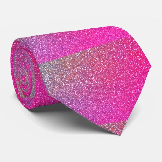 Cravate Parties scintillant violet rose brillant rayures M (Roulé)