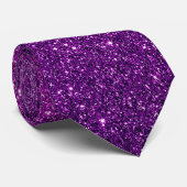 Cravate Parties scintillant violette foncée (Roulé)