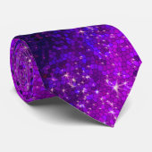 Cravate Parties scintillant violette Sparkine Sequin Bling (Roulé)