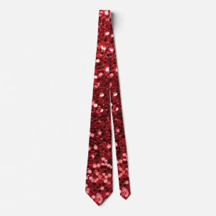 Cravate Parties scintillantes rouges de Faux