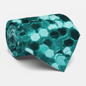 Cravate Parties scintillantes turquoises chics de Faux (Roulé)