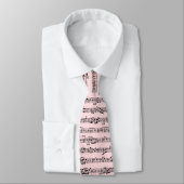 Cravate Partition en rose (Attaché)