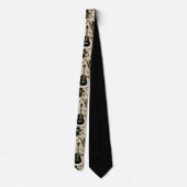 Cravate Partition et instruments Black/Gold ID481 (Dos)