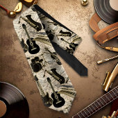 Cravate Partition et instruments Black/Gold ID481