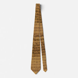 Cravate Partition vintage de Johann Sebastian Bach