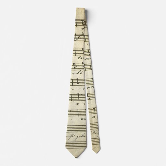 Cravate Partition vintage, Partition musicale antique 1810 (Devant)