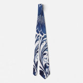 Cravate parure de jardin à fleurs indigo (Dos)