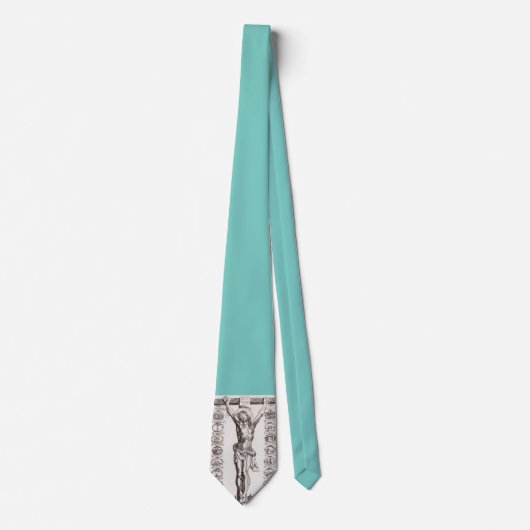 Cravate Passion de Jésus crucifixion du Christ (Devant)