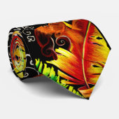 Cravate Pastel 2 du feu et de bonheur (Roulé)