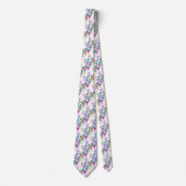 Cravate Pastel Abstrait rétro Carré Motif Pois (Devant)