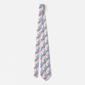 Cravate Pastel Abstrait rétro Carré Motif Pois (Dos)