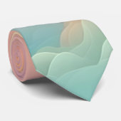 Cravate pastel abstraite dégradé de nuage douce ar (Roulé)