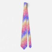 Cravate Pastel Batik Motif dégradé arc-en-ciel (Devant)