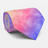 Cravate Pastel Batik Motif dégradé arc-en-ciel (Roulé)