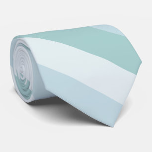 Cravate Pastel Blue Green Stripes Élégant Modèle classi