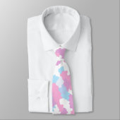 Cravate Pastel Camouflage Motif d'art Abstrait (Attaché)