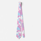 Cravate Pastel Camouflage Motif d'art Abstrait (Devant)