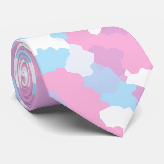 Cravate Pastel Camouflage Motif d'art Abstrait (Roulé)