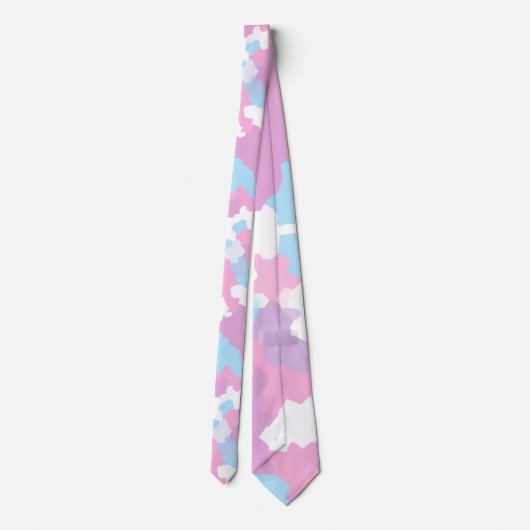 Cravate Pastel Camouflage Motif d'art Abstrait (Dos)
