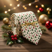 Cravate Pastel Colors Christmas Trees