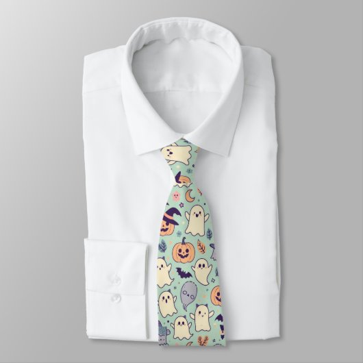 Cravate Pastel Colours Halloween Symboles Motif (Attaché)