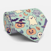 Cravate Pastel Colours Halloween Symboles Motif (Roulé)