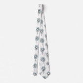 Cravate Pastel Daisy Dessin au Trait Rayure (Dos)