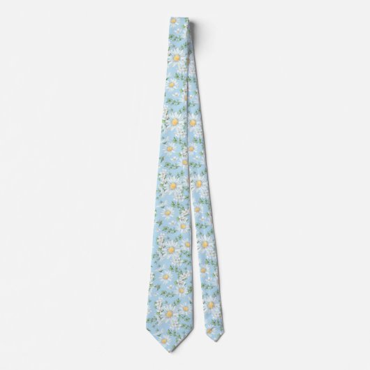 Cravate Pastel Daisy Flower Garden Pattern (Devant)