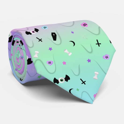 Cravate Pastel Goth (Roulé)
