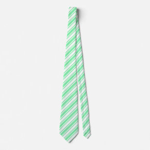 Cravate Pastel green and white candy stripes