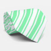 Cravate Pastel green and white candy stripes (Roulé)