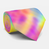 Cravate Pastel Iridescente Coloré Design dégradé (Roulé)