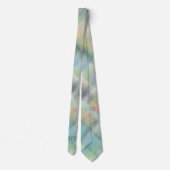 Cravate Pastel Monogram Vert Turquoise gris jaune Plaid Ch (Dos)