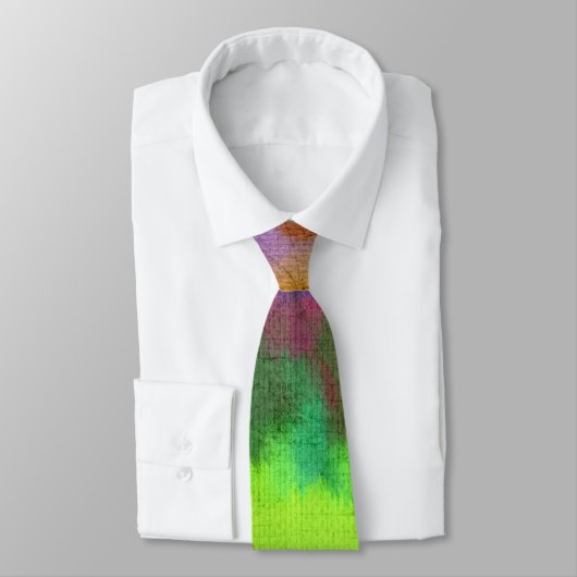 Cravate Pastel Multicolor Abstrait (Attaché)