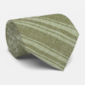 Cravate Pastel Muted Green Stripes 2 Lin Burlap Texture (Roulé)