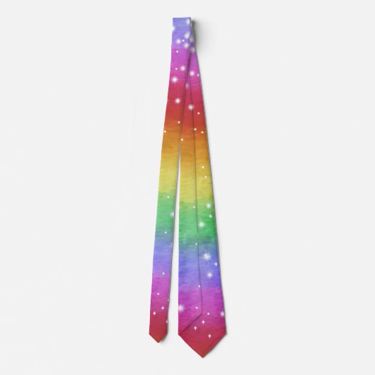 Cravate Pastel Ocean Impressionist Rainbow Sparkle (Dos)