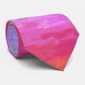 Cravate Pastel Peintre Impressionniste Arc-en-ciel (Roulé)