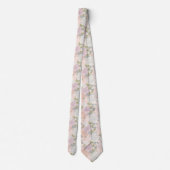 Cravate Pastel Peony & Butterfly Flower Motif (Dos)