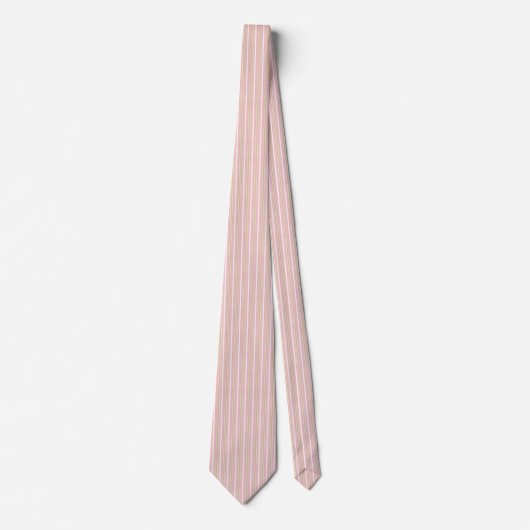 Cravate Pastel Pink Green Stripes (Devant)