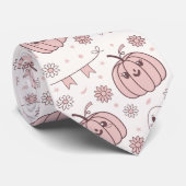 Cravate Pastel Pink Halloween Motif sans couture (2) (Roulé)
